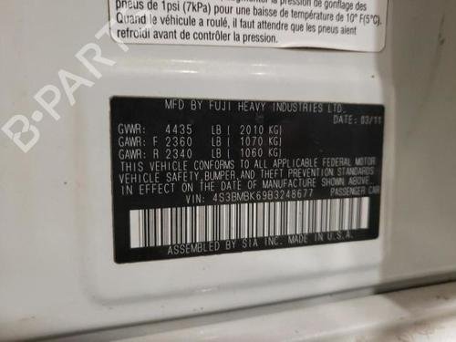 Fuel Tank Send Unit 2011 SUBARU Legacy