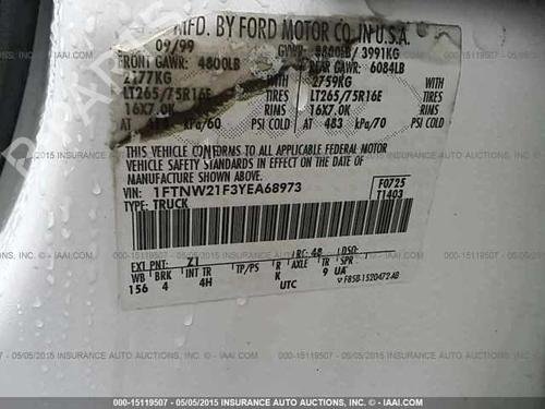 Fuel Tank Send Unit 2000 FORD F-250 Super Duty Pickup