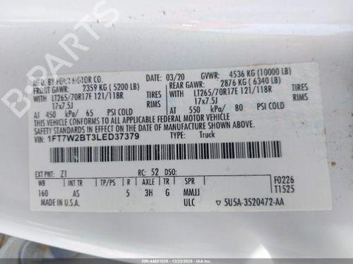 Exhaust Fluid Pump 2020 FORD F-250 Super Duty Pickup